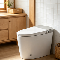 Inodoro Inteligente con Descarga Automática y Tecnología Mejorada, Protección Contra Escaldaduras y Fugas, Agua Caliente Instantánea para Baños de Lujo