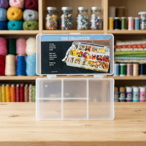 Boîte de rangement à 5 compartiments DK-606 |   Boîte organisatrice de fils à broder avec 5 compartiments, rangement pour couture, nouveau design - Product Image 3