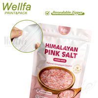Sachet Doypack refermable à fermeture éclair en PE blanc de qualité alimentaire, haute barrière, pour épices, assaisonnements et sel de cuisine, 500g 1kg