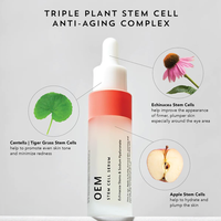 Sérum aux cellules souches OEM Triple Complexe Botanique Hydratant Protection Antioxydante Réparation Apaisante de la Peau Anti-Âge Végétalien 30ml/100ml