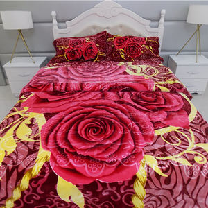 Vente en gros de <span class=keywords><strong>couverture</strong></span> super douce de haute qualité à bas prix ensemble de literie avec taie d'oreiller <span class=keywords><strong>couverture</strong></span> Raschel - Product Image 6