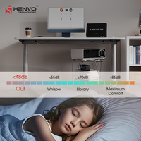 Cadre de bureau électrique contemporain en acier ergonomique réglable en hauteur, double moteur, pour table assis-debout, avec verrouillage enfant OEM, pour chambre à coucher