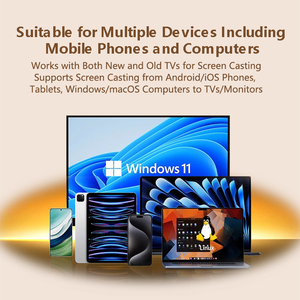 Adattatore Display Wireless Dual-Band 4K Smart <span class=keywords><strong>con</strong></span> Portata fino a 50m, Trasmettitore e Ricevitore Type-C per Mirroring dello Schermo su TV e Proiettore - Product Image 4