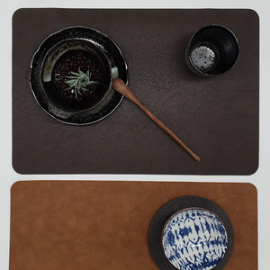 Tabletex Impresión personalizada Venta al por mayor Manteles individuales de lujo impermeables Navidad Vintage Native Black Cute Faux <span class=keywords><strong>Leather</strong></span> Manteles individuales - Product Image 3