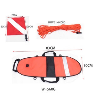 Boya flotante de nailon en forma de barco para buceo y pesca submarina, completa con línea de 25 m - Product Image 4