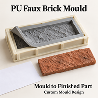Coque en résine Tietuo + noyau en élastomère, moule à effet brique en PU C257-G5, composant imitation bois, atelier de moulage propre