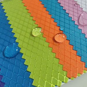 优质批发100涤纶钻石网格牛津防水PU PVC行李箱铅笔盒定制彩色牛津面料 - Product Image 5