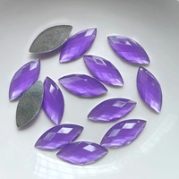 Strass en résine néon œil de cheval 10*23mm en gros pour décoration de costumes de carnaval et vêtements DIY, marque Fuban