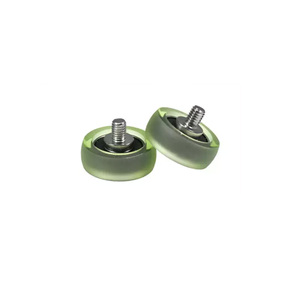 Roue de guidage <span class=keywords><strong>en</strong></span> arc <span class=keywords><strong>en</strong></span> PU à goujon M6 PUR60830-11C1L8M6 30x11mm, silencieuse et résistante à l'usure, pour <span class=keywords><strong>rail</strong></span> coulissant - Product Image 4