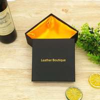 Boîte cadeau de luxe personnalisée pour homme en noir pour ceinture et portefeuille, boîte d'emballage rigide pour sac à main, boîte cadeau haut de gamme avec couvercle et base avec insert en satin