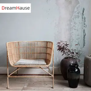 Dreamhause Outdoor Indoor Moderne Woonkamer Indonesië Rotan Lounger Stoel Patio Balkon Hotel Leisure Rotan Sofa Stoel Sets