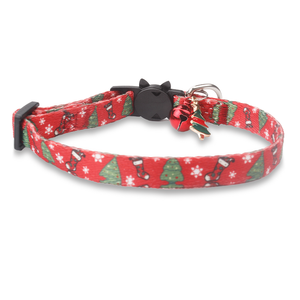 <span class=keywords><strong>Collar</strong></span> Personalizado para Gatos con Estampado de Árbol de Navidad, de Lujo, a la Moda, con Etiqueta Desmontable - Product Image 4