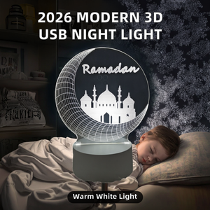 Nueva Lámpara Nocturna 3D Moderna 2026, LED USB de 5W, Acrílica, Luz Cálida, Elegante, con Ilusión Óptica 3D de Anime, para Dormitorio Infantil, CRI10 - Product Image 2