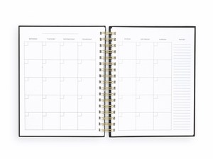 2025 Tapa dura sin fecha Happy Planner Cover negro planificador semanal cuaderno oro espiral planificador pegatinas para hacer lista regalo y bolígrafo - Product Image 4