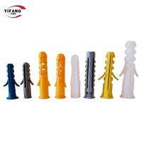 YIFANG Vis de fixation en plastique revêtues de TiCN de 10 mm, 12 mm, 14 mm, chevilles murales en nylon, goujons d'expansion pour charges lourdes en construction