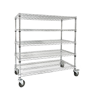 8000Lbs משקל טעינה לכל מדף פלדה 5 שכבות nsf מטרו משרד תעשייתי אחסנה חוט מדפים ב כרום גימור - Product Image 4