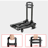 BAOYU 4 roues chariot pliable en plastique utilitaire chariot multi-fonctionnel Portable pliant bagages camion à main chariot à provisions chariot