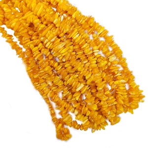 Le vere perle di ambra baltica grezza possono essere utilizzate per la collana di colore naturale invertito arcobaleno di design ambra naturale - Product Image 1