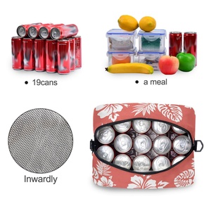Aloha Hawaii Hot Sale Puakenikeni Print Polyester Cooler Bags Thermal Insulated Lunch Cooler Bag - Product Image 3