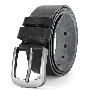 Extra Exclusive Quality Cow Hide Steel Square Buckle Vintage Solid Waterproof Eco-Friendly Heavy Duty High Strength Belt Custom - Product Image 3