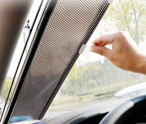 Móng tay miễn phí hút cup có thể thu vào con lăn Rèm màn xe phía trước dù để che nắng cửa sổ bìa PVC chất liệu xe dù để che nắng kính chắn gió - Product Image 1