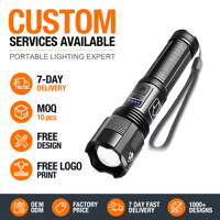 Helius Custom ized P50 Strong Light Taschenlampe Cob Seiten licht Aluminium legierung USB Wiederauf ladbare weiße LED Taschenlampe Taschenlampe P70