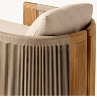 Chaise longue réglable en teck massif, mobilier de patio pour l'extérieur et les parcs, canapé longue durée pour le bord de la piscine et le bord de l'eau