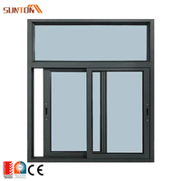 Fenêtre intérieure à cadre en aluminium sur mesure petite fenêtre de salle de bain coulissante en verre dépoli en aluminium conceptions pour maison hôtel villa maison