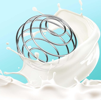 Balle mélangeuse durable en acier inoxydable, balle à ressort pour shaker et boissons protéinées