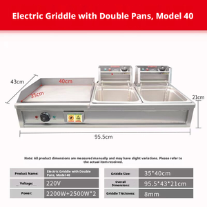 Griglia Industriale Multifunzionale con Friggitrice Profonda a <span class=keywords><strong>L</strong></span> - Product Image 6