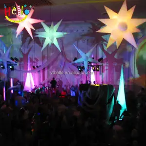 Party Event Decoration Hanging Inflatable Star With Led Light