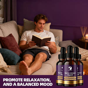 Vente de gros Extrait liquide de kava Goutte Soutien Stress Sommeil Relaxant Calme Clarté Mentale Supplément à base de plantes - Product Image 6