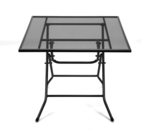 Table d'appoint d'extérieur, table de patio pliante, table d'appoint ronde en métal, petite table de patio, table basse d'appoint pour porche, jardin et balcon