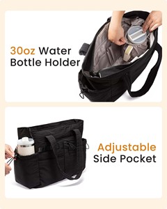 Sac fourre-tout de sport unisexe personnalisé tendance, sacs à main matelassés légers pour femmes avec compartiment pour le yoga - Product Image 4