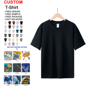 <span class=keywords><strong>T</strong></span>-<span class=keywords><strong>Shirt</strong></span> Unisexe Personnalisé de Haute Qualité OEM/ODM, Coupe Streetwear à Épaules Tombantes, Impression Logo, Modèle Vierge, Col Ras du Cou - Product Image 1