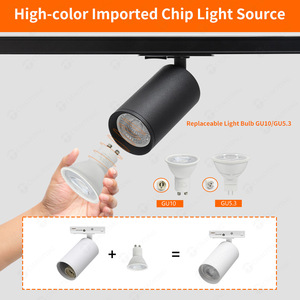 Giá Rẻ Và Tốt Ánh Sáng Tại Chỗ Đèn Nhà Ở Thương Mại Trần Đường Sắt Tuyến Tính Lịch Thi Đấu Hệ Thống Có Thể Điều Chỉnh LED MR16 GU10 Theo Dõi Spotlight - Product Image 5