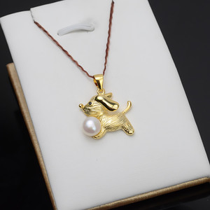 Pendentif pour chien personnalisé en argent S925 avec perle, accessoires, porte-pendentif vide 6-6,5, pendentif porte-bonheur pour chien, nouveaux accessoires de bijouterie - 577 - Product Image 4