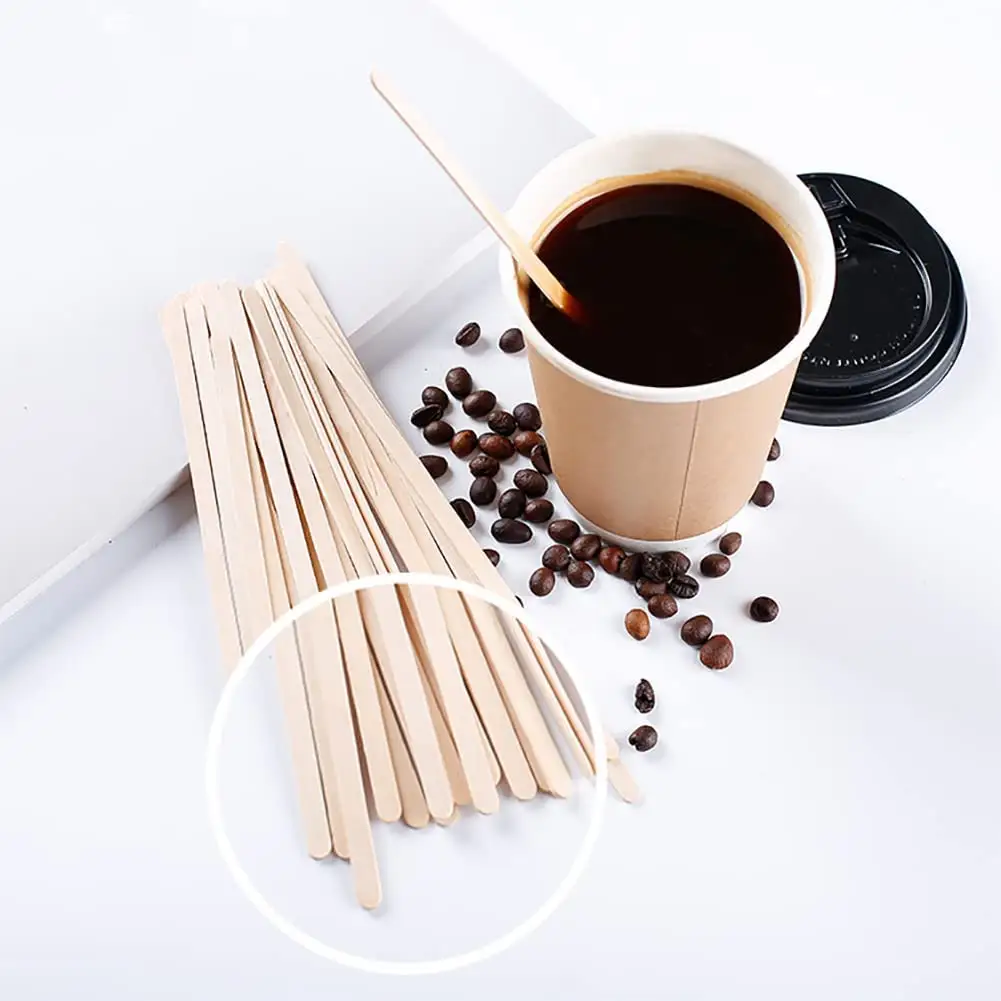 Мед stir sticks со вкусовыми добавками Бамбук Деревянные Кофе Мешалки