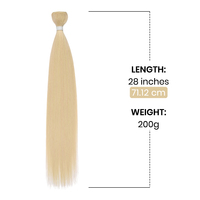Extensions de cheveux synthétiques en fibre haute température résistantes à la chaleur, tissage lisse et soyeux, double trame, super douces