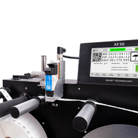 Machine de rembobinage d'étiquettes industrielle de bureau avec codeur à jet d'encre intégré pour papier, plastique et film