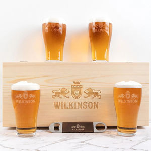 <span class=keywords><strong>Vasos</strong></span> Personalizados con Logotipo para Agua, Jugo, Cerveza, con Abrebotellas en Caja <span class=keywords><strong>de</strong></span> Madera para Regalo <span class=keywords><strong>de</strong></span> Cumpleaños, Boda o Fiesta - Product Image 3