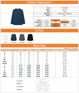 Sweat-shirts à capuche personnalisables OEM 220G pour hommes, printemps-automne, en coton tricoté confortable avec technique de gonflage, motif uni - Product Image 2