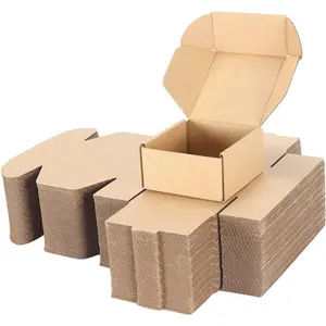 In Stock 11cm X 10cm X 6cm Corrugated Shipping Mailer Box For E Commerce Express Delivery