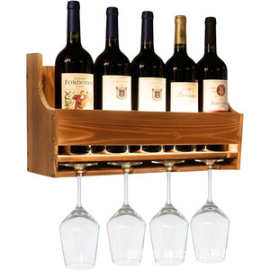 Cross-border wall-mounted wine rack for home use in restaurants and kitchens, multi-layer storage rack for wine bottles and - Product Image 1