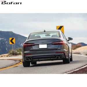 Difusor trasero para parachoques de coche <span class=keywords><strong>AUDI</strong></span> <span class=keywords><strong>A6</strong></span>, accesorios con tubo trasero de acero inoxidable, estilo <span class=keywords><strong>s</strong></span>-<span class=keywords><strong>line</strong></span> S6, <span class=keywords><strong>2019</strong></span> - Product Image 5