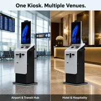 Kiosco de Pago de Autoservicio para Aeropuertos con Pantalla Táctil, Impresora de Etiquetas de Equipaje, Escáner de Pasaportes, Lector de Códigos QR y SDK