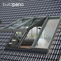 Tragaluz de Vidrio y Aleación de Aluminio de Estilo Moderno con Apertura Automática, Antideslizante e Impermeable para Exteriores, Ideal para Terrazas, Patios y Villas