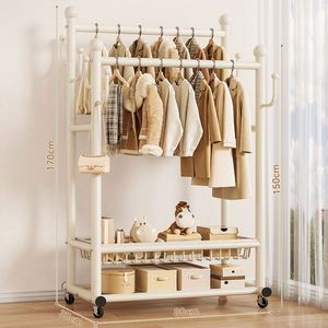 Produit le plus vendu : Porte-vêtements sur roulettes, Étagère à vêtements, Support à vêtements - Product Image 6