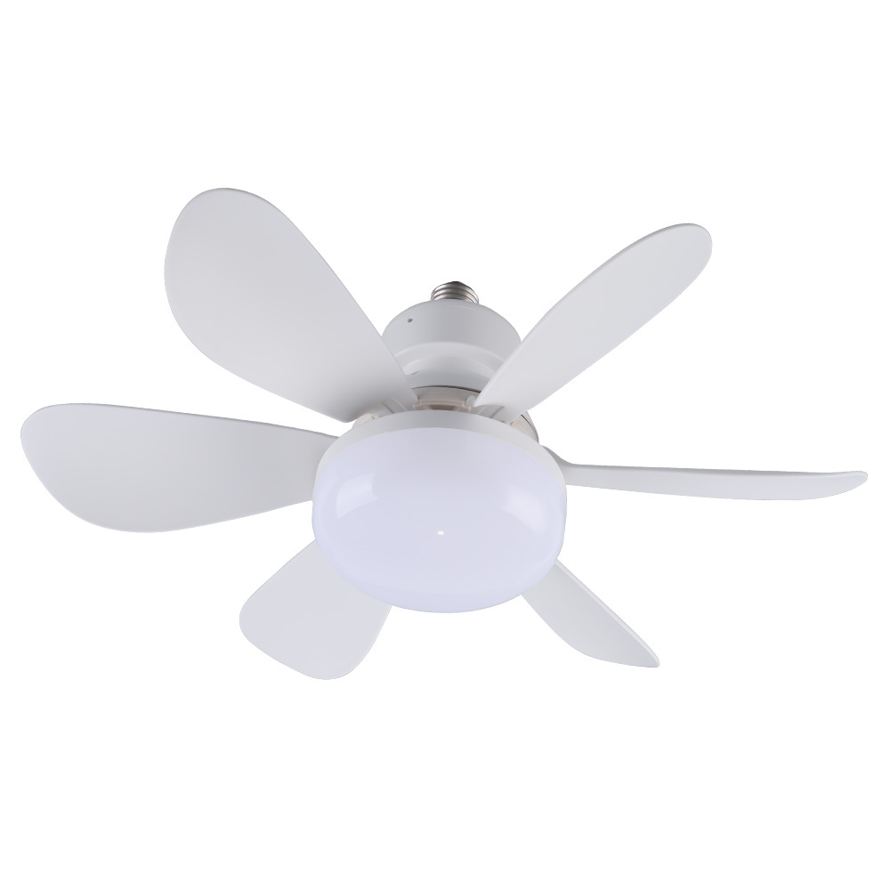 New Modern Ceiling Fans With Remote Control Indoor LED Lamp Fan E27 Converter Base Smart Silent Ceiling Fan Light for Bedroom