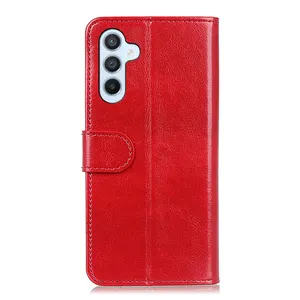 Crazy Horse Print Leather Phone Case For Samsung A52 A53 A54 A55 5G Xcover7 Mobile Phone Cases